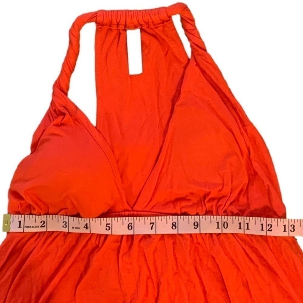 Lush Red Sleeveless V-Neck Long Maxi Casual Dressy Dress Size M - Picture 14 of 15